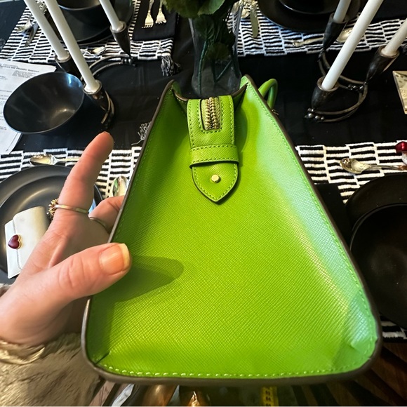 kate spade ♠️- $429 Madison Saffiano Leather Medium Satchel in Turtle Green, NWT - Picture 16 of 16